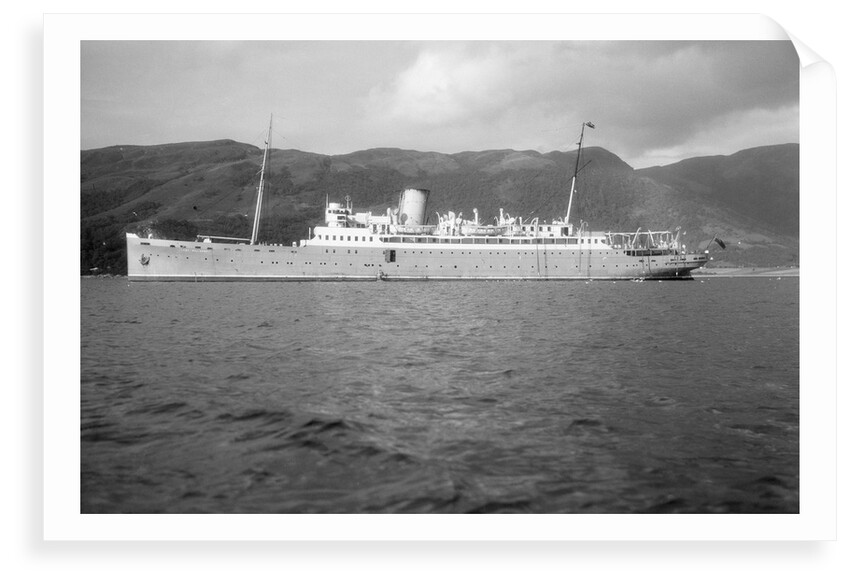 A passenger short sea steamer 'Lady Killarney' (Br, 1912) at anchor off Ballachulish, 1947-1956 by Anonymous