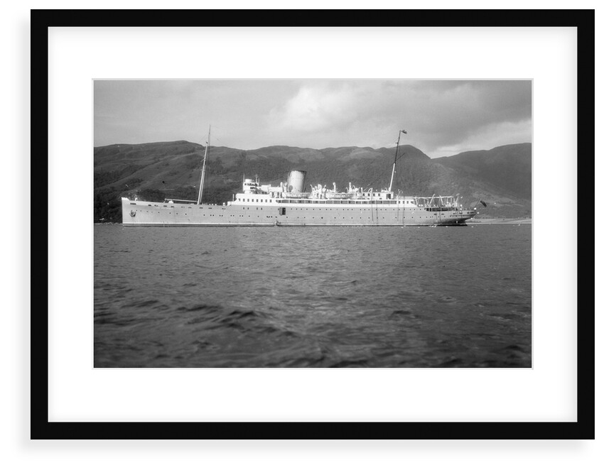 A passenger short sea steamer 'Lady Killarney' (Br, 1912) at anchor off Ballachulish, 1947-1956 by Anonymous