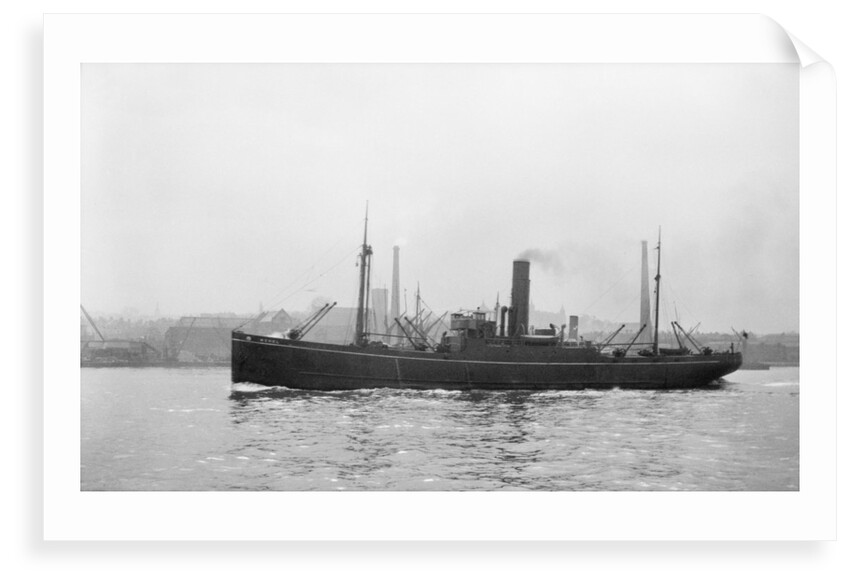 Photograph of the vessel 'Merel' (1925) under way on the River Thames passing Woolwich, 23rd March 1932 by unknown