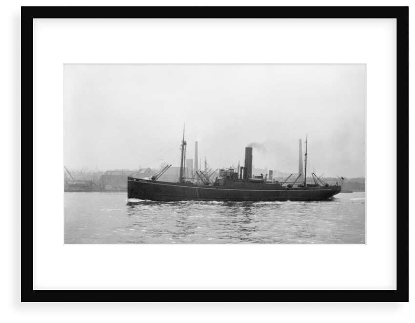 Photograph of the vessel 'Merel' (1925) under way on the River Thames passing Woolwich, 23rd March 1932 by unknown