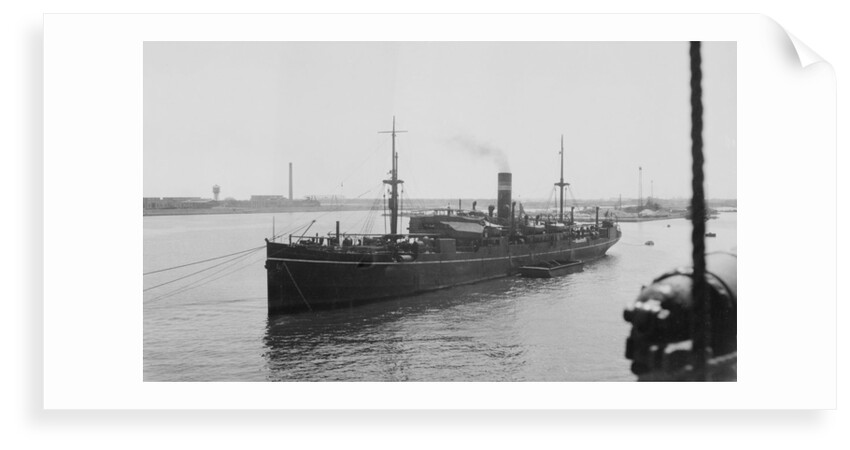 General cargo vessel 'Sultania' (Br, 1907), anchored and moored at Port Said by Anonymous
