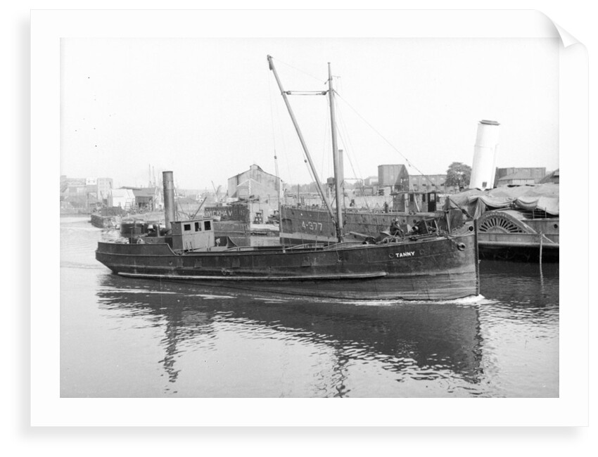 General cargo, short sea vessel 'Tanny' (Br, 1890)', under way on the River Avon at Bristol by Anonymous