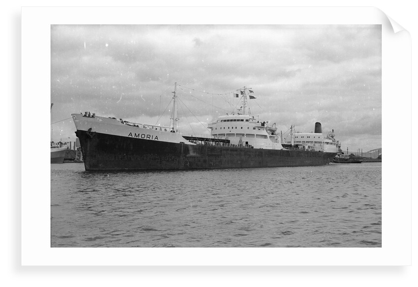 A port bow view of 'Amoria' (1960); Under tow, possibly at Swansea. by Unknown
