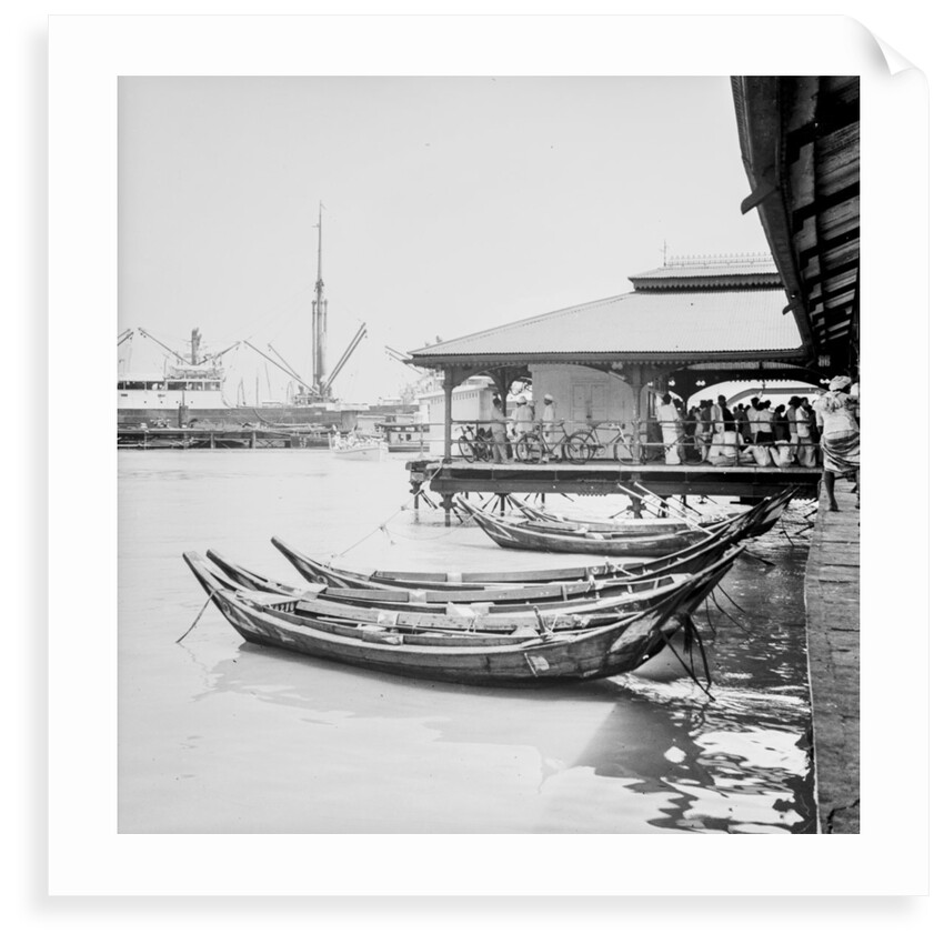 Sampans in the sampan harbour near the FMS Railway Station pier at Penang by David Watkin Waters