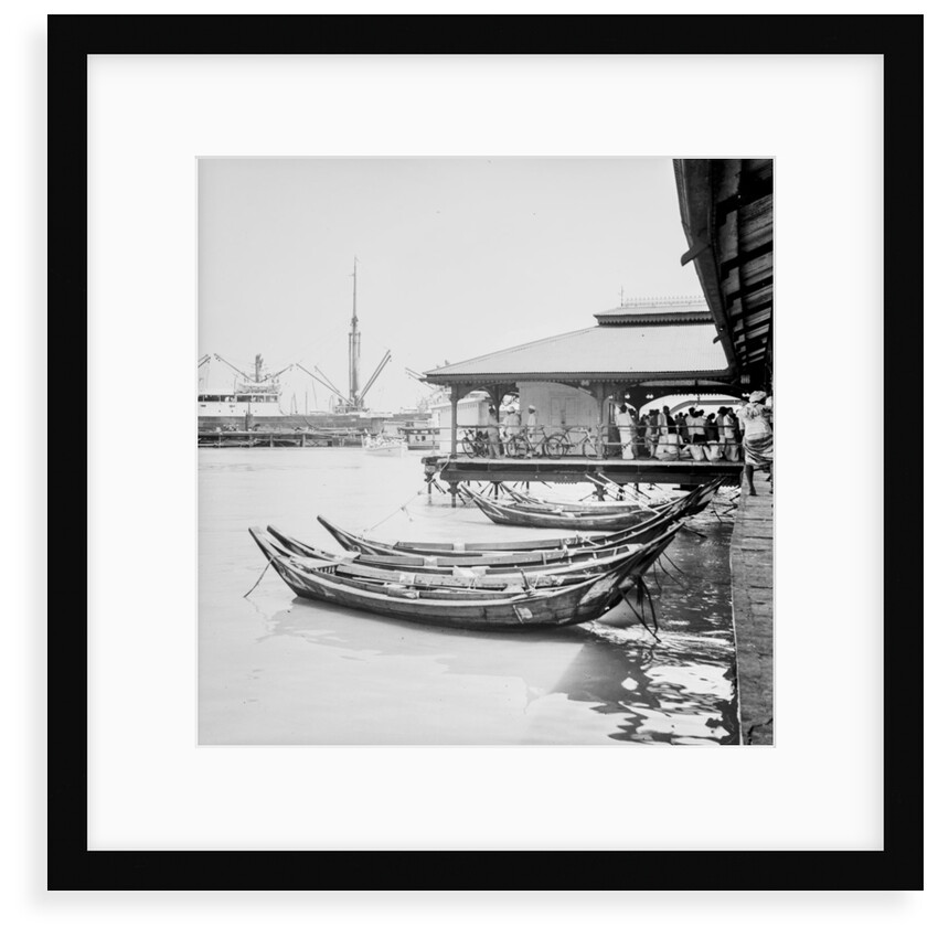 Sampans in the sampan harbour near the FMS Railway Station pier at Penang by David Watkin Waters