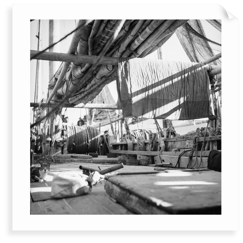 In the waist on board a Yeungkong fisher type junk at Aberdeen, Hong Kong by David Watkin Waters