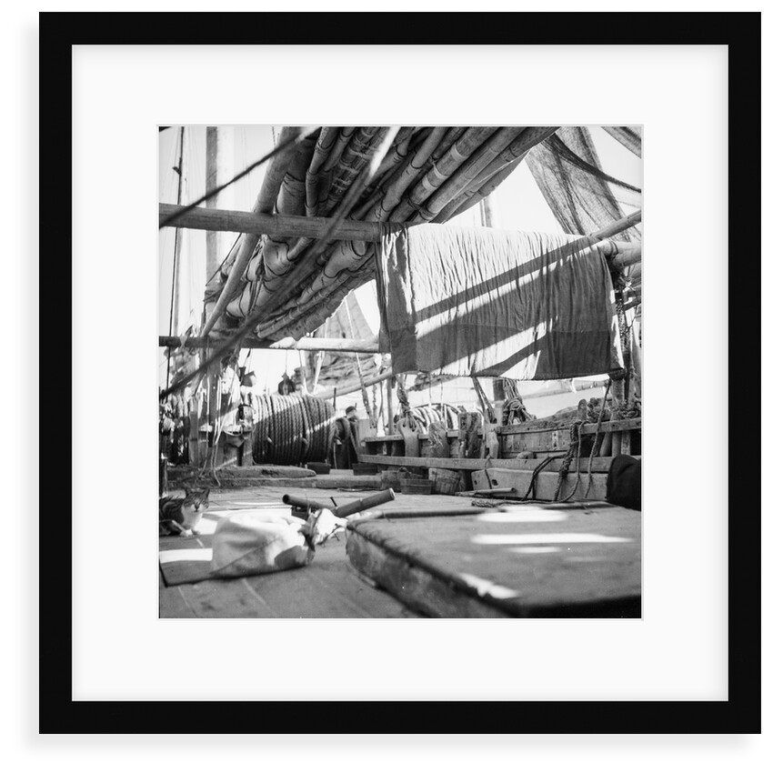 In the waist on board a Yeungkong fisher type junk at Aberdeen, Hong Kong by David Watkin Waters