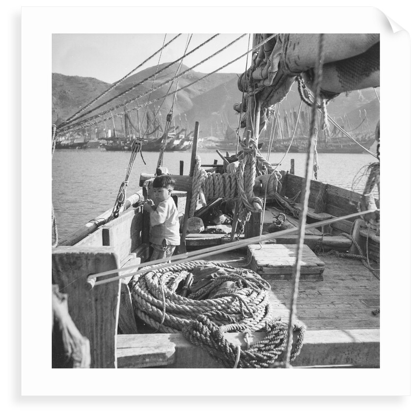 On board an Aberdeen fisher d.w. type junk at Hong Kong by David Watkin Waters