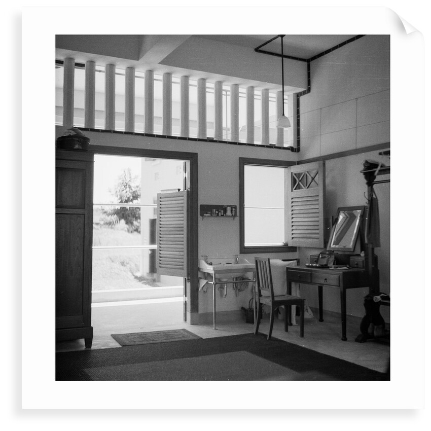 Lieutenant D.W. Waters' cabin (No. 13) in the Royal Air Force Station at Seletar, Singapore by David Watkin Waters
