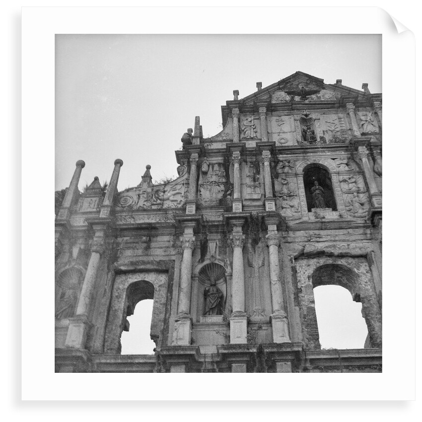The facade of the ruins of St Paul's Church in Macao by David Watkin Waters
