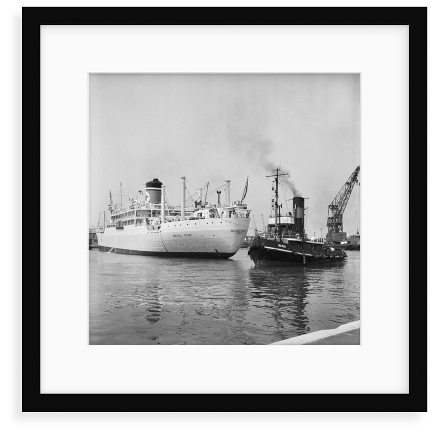 The 'Brasil Star' and the tug Napia by Grierson