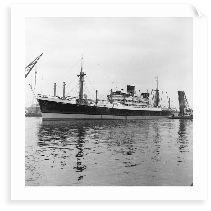 The Glen Line's 'Glenartney' (1940) under tow in the King George V Dock in April 1962 by A. R. Grierson