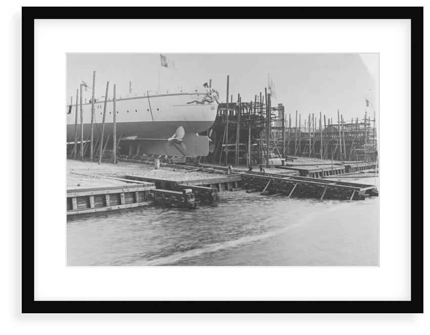 The 'Chih Yuan' (China, 1886), on the stocks at Elswick's yard by unknown