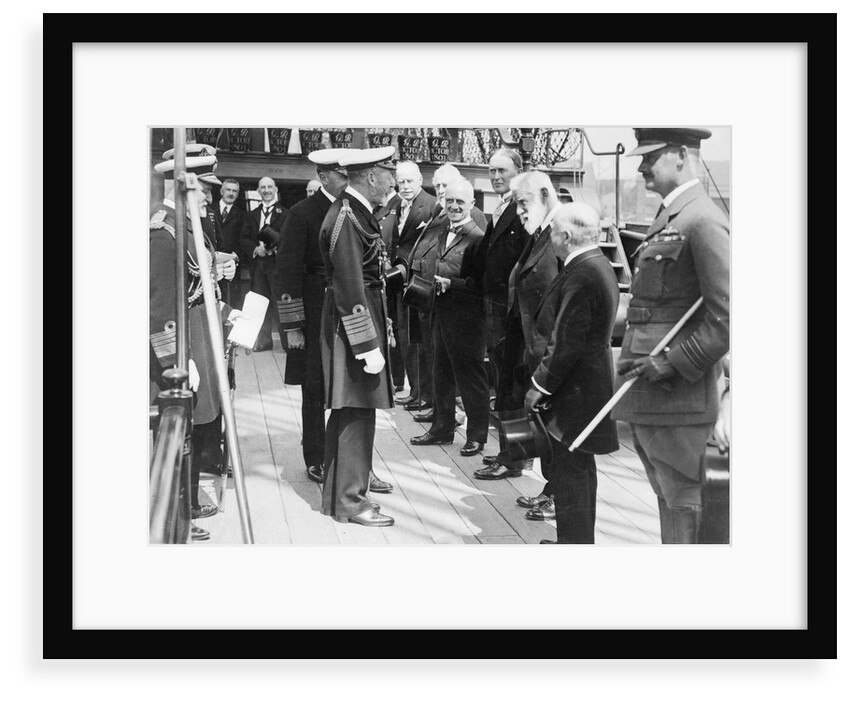 King George V visits the restored 'Victory' in 1928 by unknown