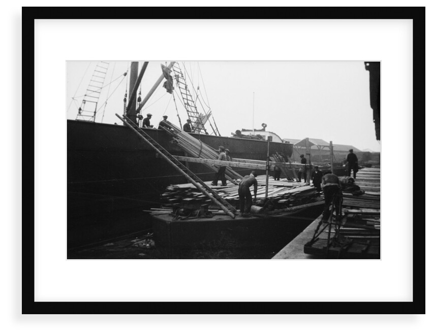 Discharging deals and timber products at Russia Dock by Browne Collection