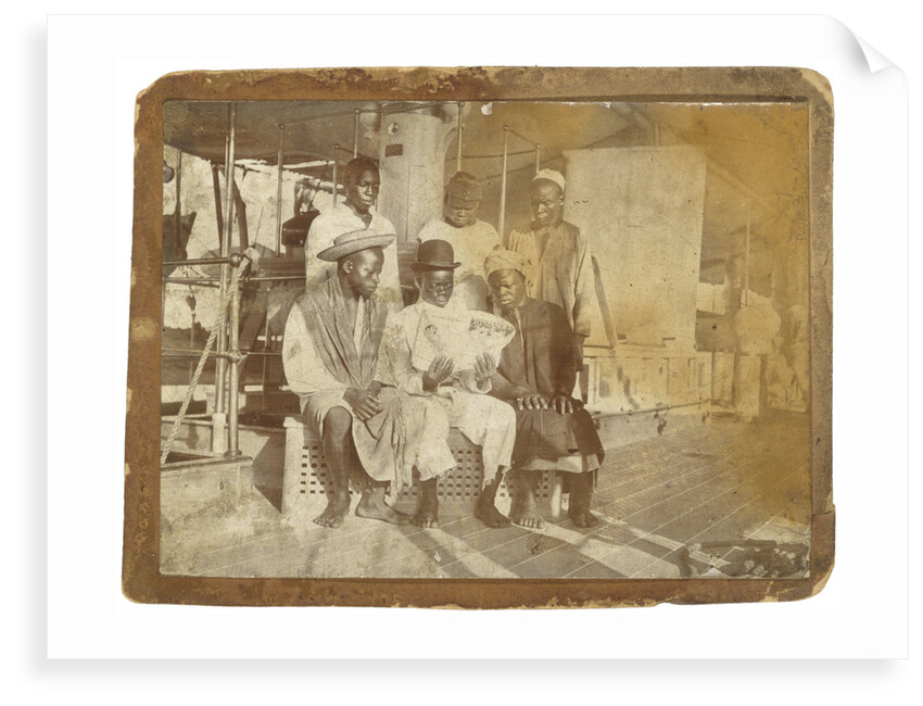 African crewmen aboard paddle-wheel special service vessel HMS 'Sphinx' (1882) by unknown