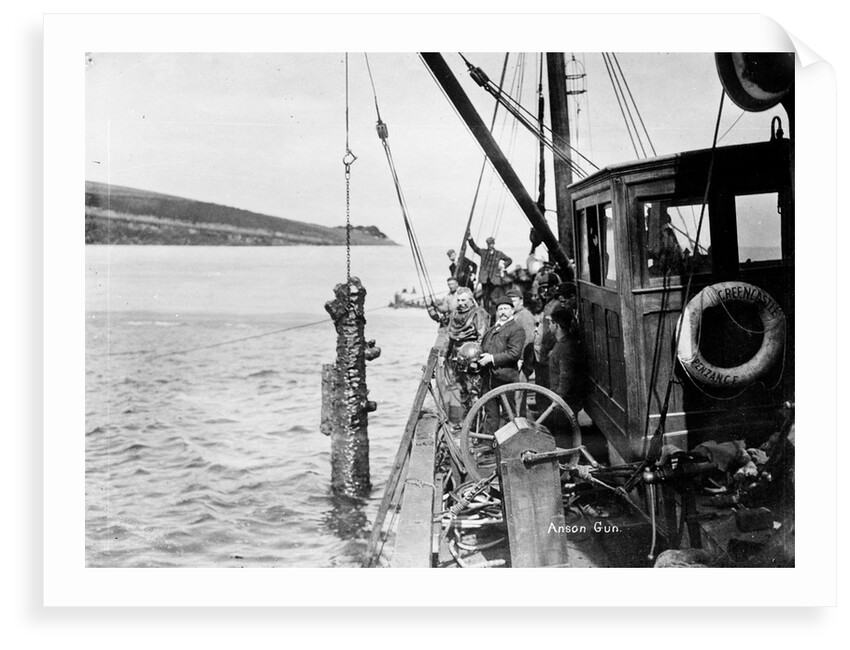 Salvaged gun brought up from the wreck of HMS Anson (1781) by Gibson & Sons of Scilly