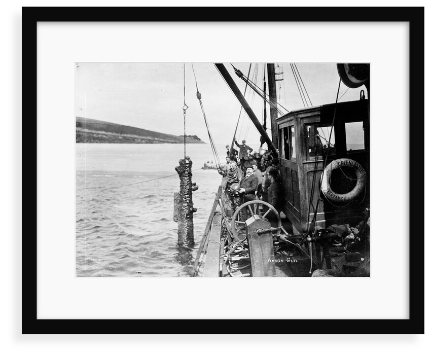 Salvaged gun brought up from the wreck of HMS Anson (1781) by Gibson & Sons of Scilly
