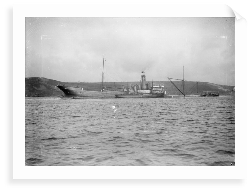 The steam cargo ship 'Cragoswald' (1899) after being torpedoed by German submarine 'U84' by Gibson's of Scilly Shipwreck Collection