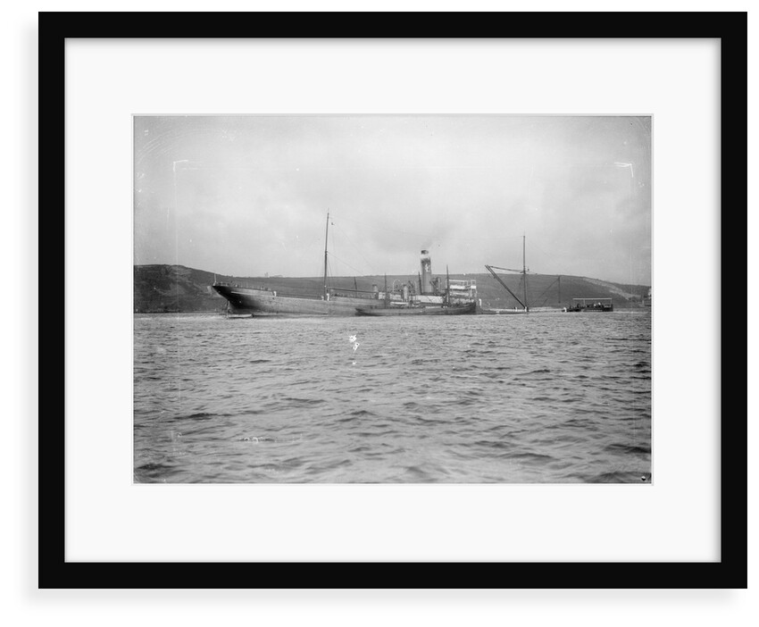 The steam cargo ship 'Cragoswald' (1899) after being torpedoed by German submarine 'U84' by Gibson's of Scilly Shipwreck Collection