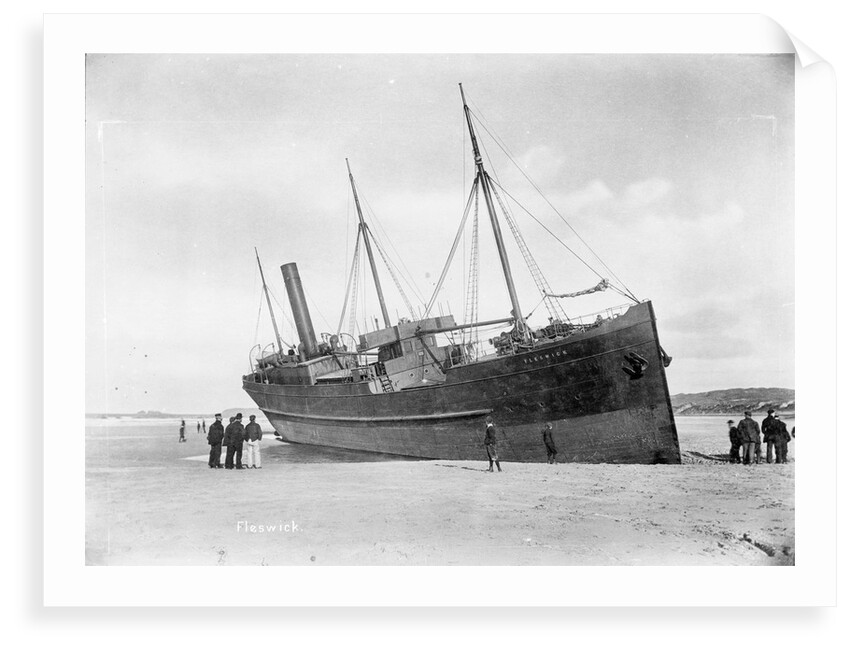 Bow view of the steam coaster Fleswick (1899) by Gibson & Sons of Scilly