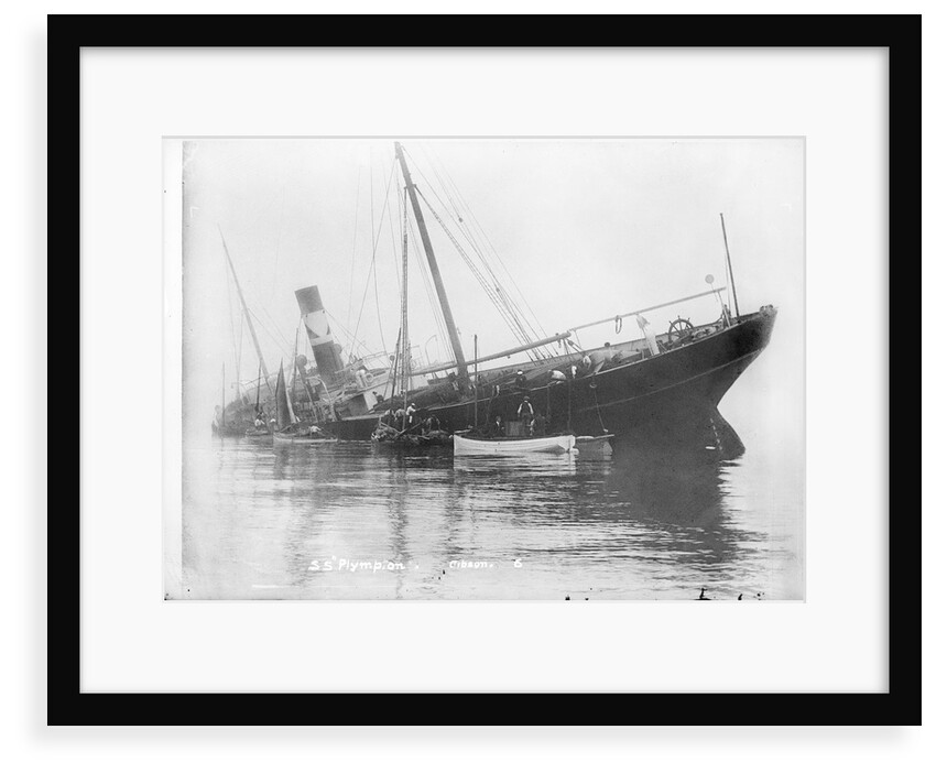 Plympton (1893) semi-submerged on Lethegus Rocks off St. Agnes by Gibson's of Scilly Shipwreck Collection
