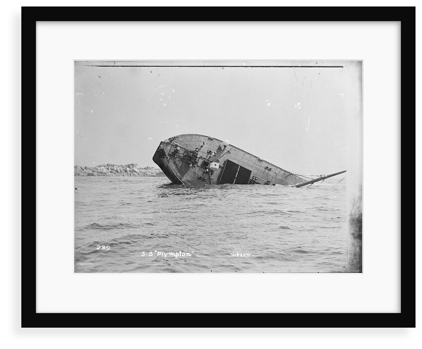 The forecastle of  Plympton (1893) after the ship slipped off the rocks, off St. Agnes by Gibson's of Scilly Shipwreck Collection