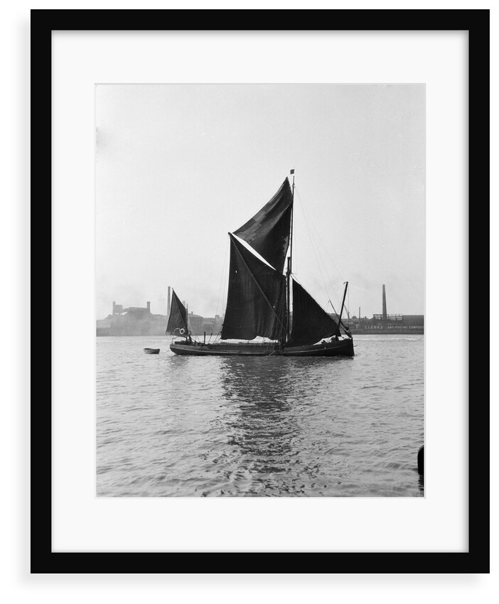 'Pimlico' (Br, 1914) spritsail barge, under sail off Greenwich by Unknown
