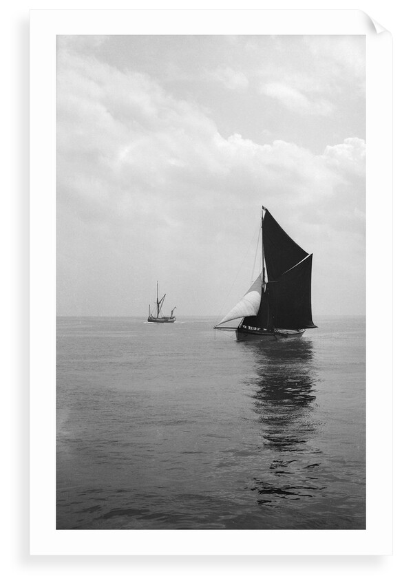 'Sara' (Br, 1902) under sail during Thames barge race by unknown