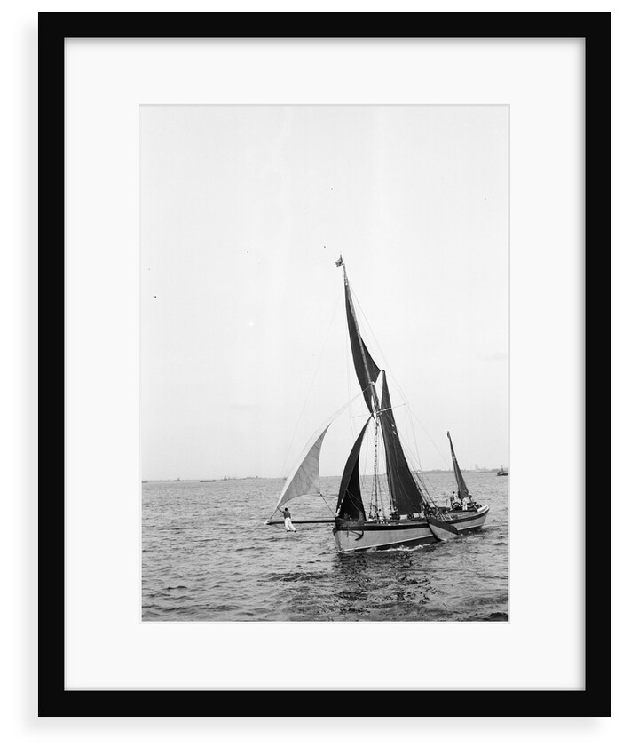 'Sara' (Br, 1902) under sail during Thames barge race by unknown