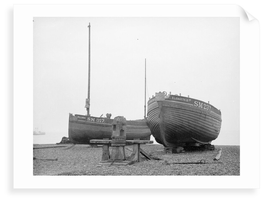 'Elisabeth II' laid up for sale on Brighton beach by unknown