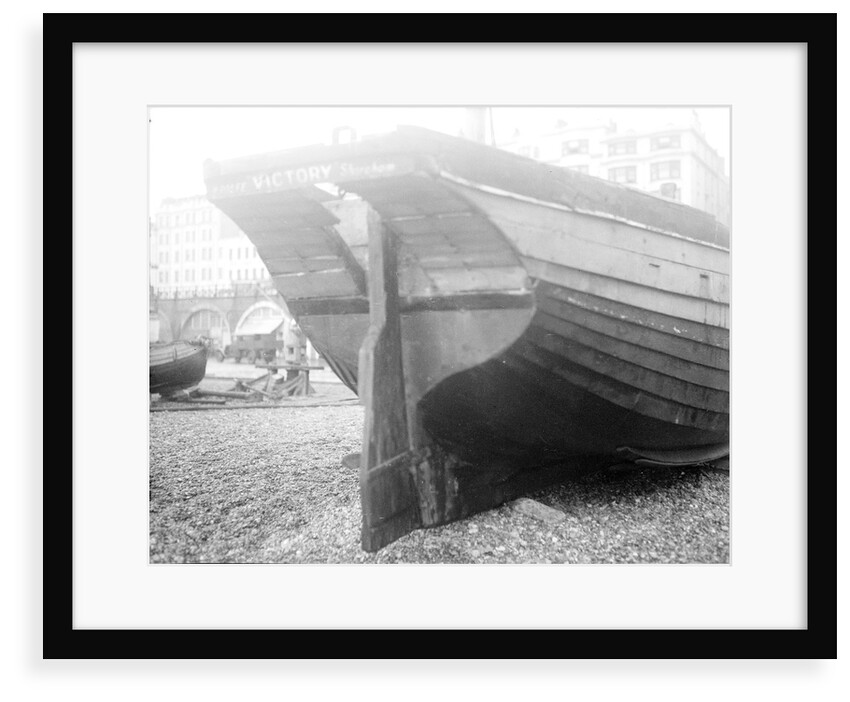 The 'Victory' laid up on Brighton beach by unknown