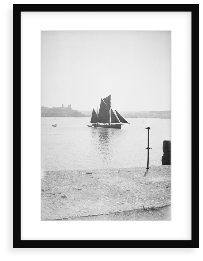 Photograph of the 'Erycina' (1882) under sail in Plymouth harbour in September 1934 by unknown