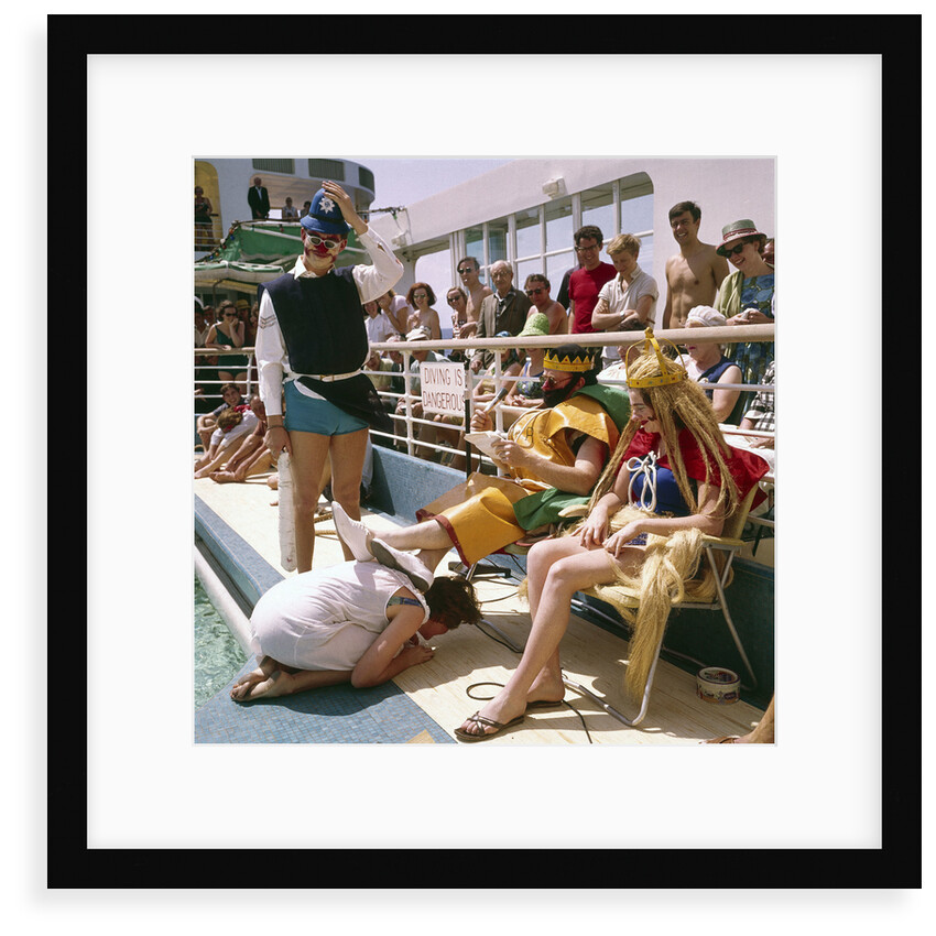 Crossing the Line ceremony with King Neptune and a subject, aboard Union-Castle liner 'Windsor Castle' by Marine Photo Service