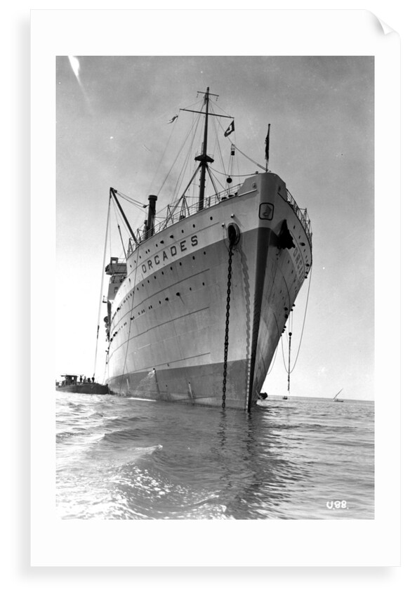 The 'Orcades' at anchor by Marine Photo Service