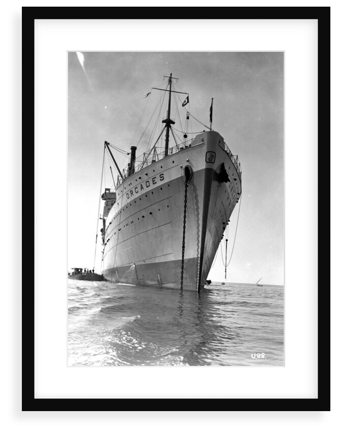 The 'Orcades' at anchor by Marine Photo Service