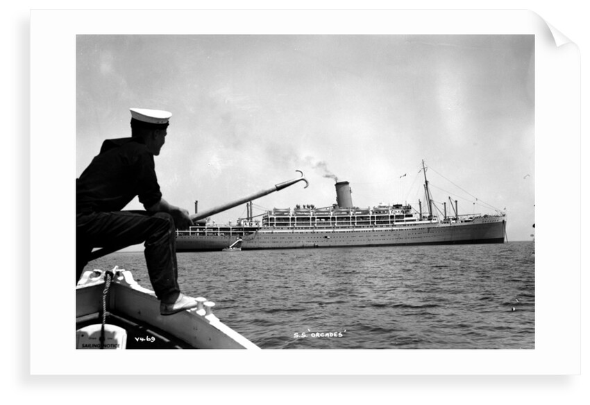 The 'Orcades' at anchor by Marine Photo Service