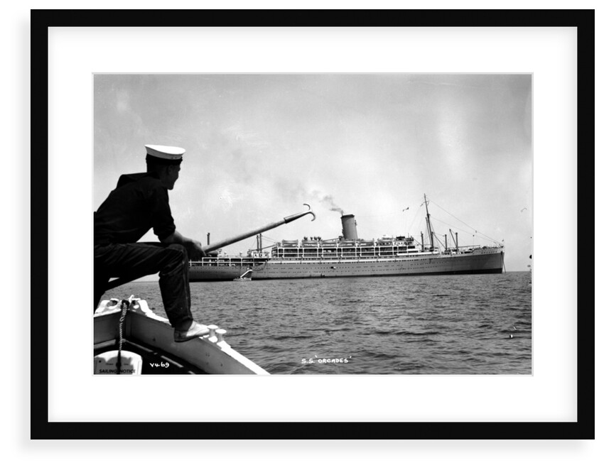 The 'Orcades' at anchor by Marine Photo Service