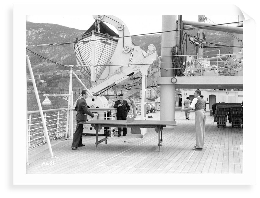 Table tennis aboard the 'Orion' by Marine Photo Service
