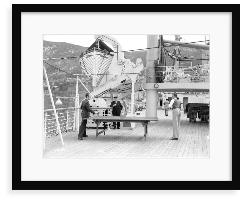 Table tennis aboard the 'Orion' by Marine Photo Service