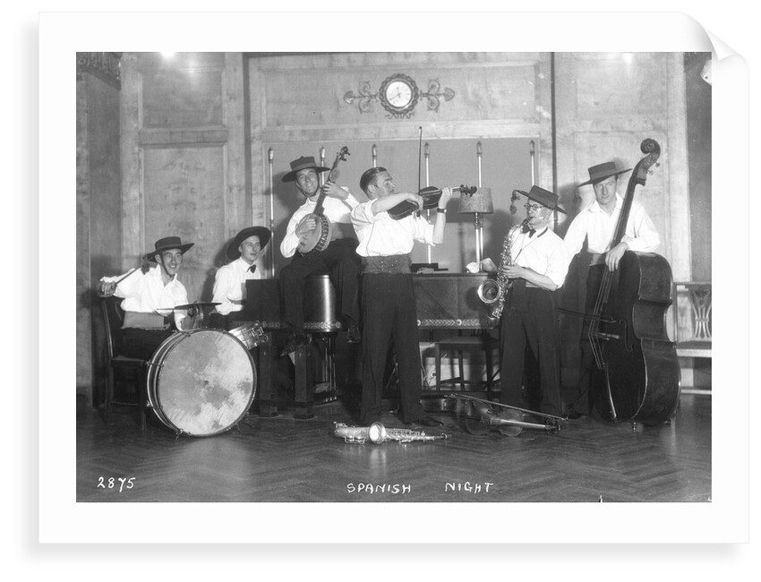 Ships band aboard the 'Oronsay' by Marine Photo Service