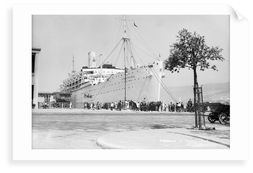 The 'Stratheden' in Trieste, Italy by Marine Photo Service