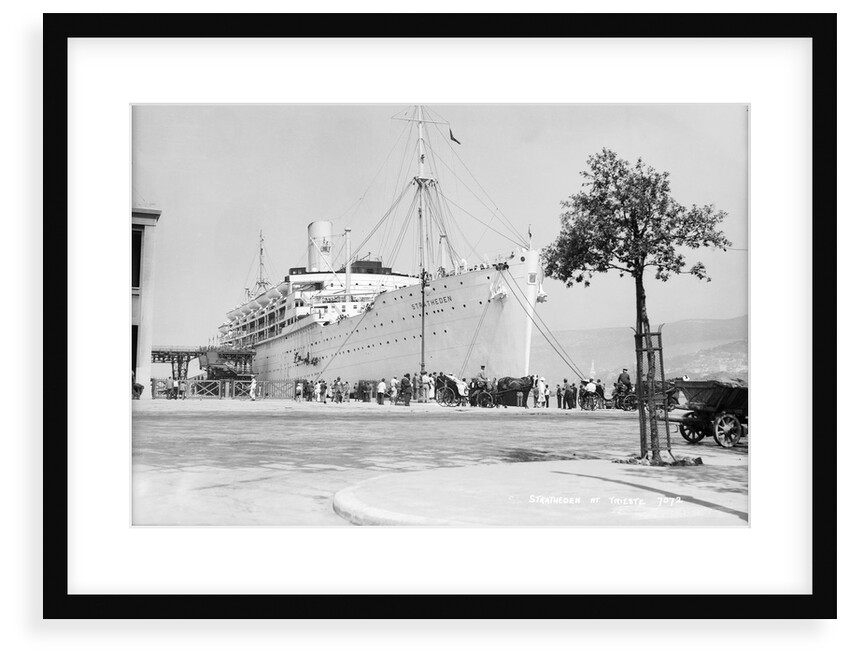 The 'Stratheden' in Trieste, Italy by Marine Photo Service