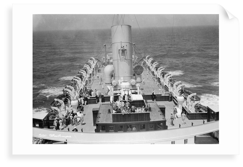 'Strathmore' looking aft from the foremast by Marine Photo Service