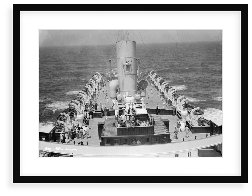 'Strathmore' looking aft from the foremast by Marine Photo Service
