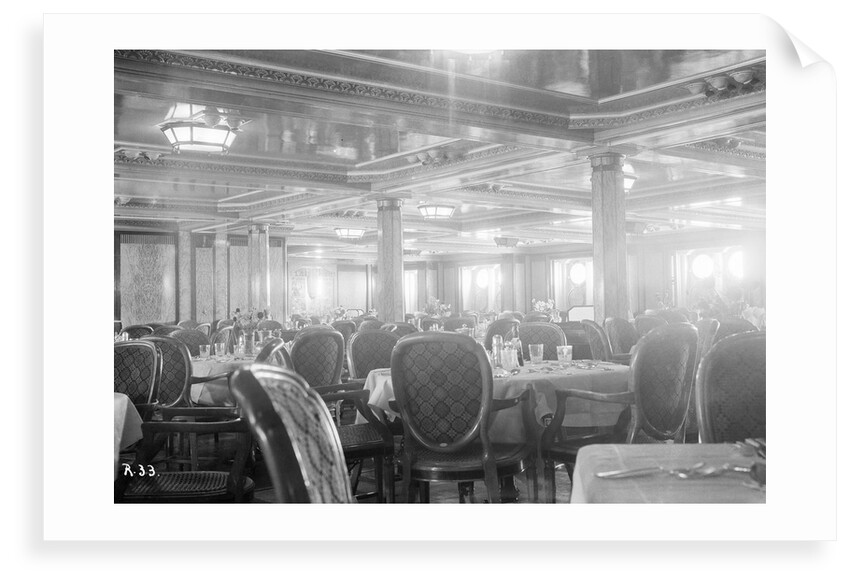 First-class dining salon aboard the 'Viceroy of India' by Marine Photo Service