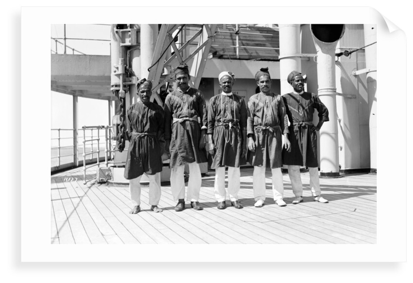 Crew on deck aboard P&O passenger/cargo liner 'Viceroy of India' (Br, 1929) by unknown