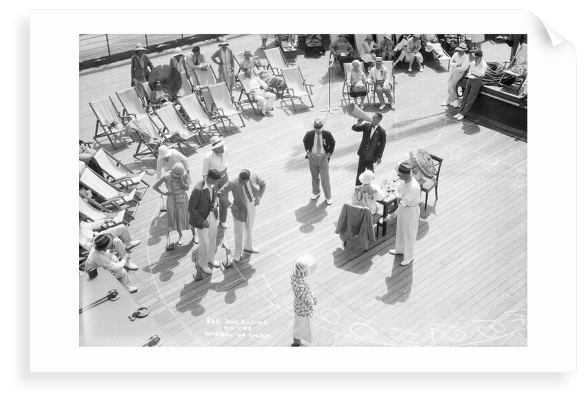 Dog Racing aboard the 'Viceroy of India' by Marine Photo Service
