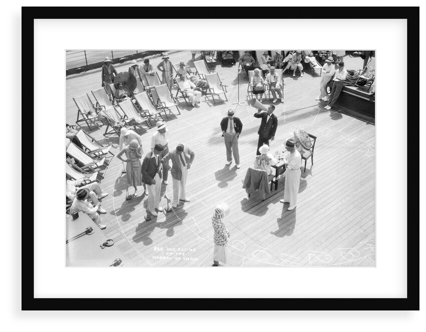 Dog Racing aboard the 'Viceroy of India' by Marine Photo Service