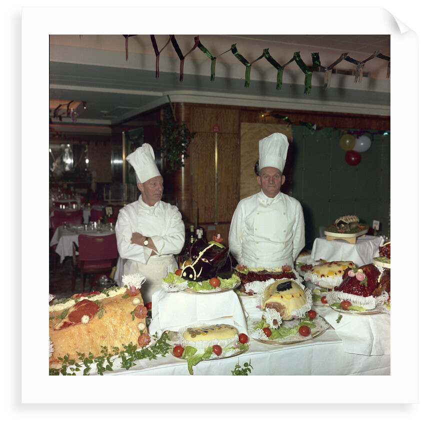 Christmas buffet aboard the 'Empress of England' by Marine Photo Service